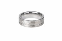 Unique - Stainless Steel - Hammered Ring, Size 66 - TUR-79-66