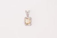 Guest and Philips - Citrine Set, - Sterling Silver - Silver Pendant - JES58CITRINE