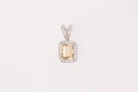 Guest and Philips - Citrine Set, - Sterling Silver - Silver Pendant - JES58CITRINE