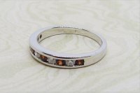 Antique Guest and Philips - 0.30ct Ruby Set, White Gold - Half Eternity Ring