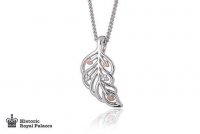 Clogau - Debutaunte, Silver and Welsh Gold Feather Pendant