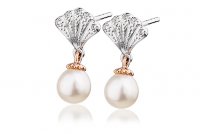 Clogau - Windsor Pearl, Fresh Water Pearl Set, Sterling Silver - Rose Gold - Earrings