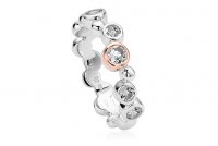 Clogau - Celebratiom, Cubic Zirconia Set, Silver Ring, Size O