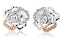 Clogau - Royal Roses, White Topaz Set, Silver Earrings