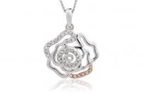 Clogau - Royal Roses, White Topaz Set, Silver Pendant