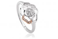 Clogau - Royal Roses, White Topaz Set, Silver Ring, Size O