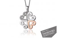 Clogau - Affinity, Swarovski Set, Sterling Silver, 9ct Rose Gold Pendant