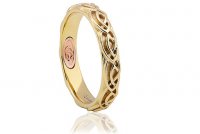 Clogau - Annwyl Celtic, 9ct Yellow Gold 4mm, Ring, Size O