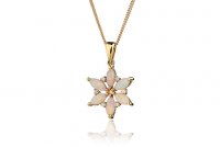 Clogau - Snowdon Lily, Opal and Diamond Set, Yellow Gold - - Pendant