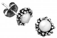 Giovanni Raspini - Anemone Mini, Pearl Set, Sterling Silver - Earrings 11266