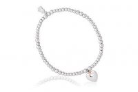 Clogau - Cariad, Silver and Welsh Gold Heart Pendant, Beaded Bracelet