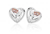 Clogau - Eternal Love, Silver and Welsh Gold Stud Earrings