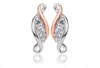 Clogau - past present future, Topaz Set, Rose Gold - Sterling Silver - earrings 3SPPFE