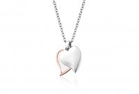 Clogau - Sterling Silver Double Heart Drop Necklace 3SCWT0184