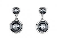 Uno de 50 - Crystal, Silver Plated Drop Earrings PEN0732GRSMTL0U
