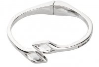 Uno de 50 - Crystal Set, Silver Plated - Rigid Bracelet PUL2103TRAMTL0M