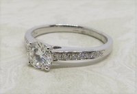 Antique Guest and Philips - 0.63ct Diamond Set, White Gold - Single Stone Ring