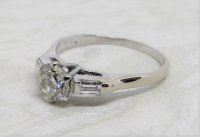 Antique Guest and Philips - .68ct Diamond Set, White Gold - Single Stone Ring