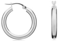 Guest and Philips - White Gold 9ct Hoop Earrings 10-10-260