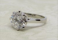 Antique Guest and Philips - Diamond Set, Platinum - Single Stone Ring - R3288