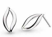 Kit Heath - Entwine Twine Link, Rhodium Plated Stud Earrings 41141RP