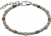 Unique - Tiger Eye Set, Stainless Steel - Bracelet, Size 21cm LAB-181-21CM