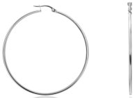 Guest and Philips - White Gold 9ct Hoop Earrings - 10-10-228