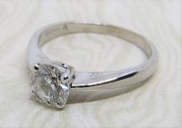 Antique Guest and Philips - 0.82ct Diamond Set, White Gold - Single Stone Ring