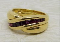 Antique Guest and Philips - Ruby Set, Yellow Gold - Half Eternity Ring R3582