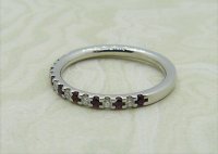 Antique Guest and Philips - Ruby Set, Platinum - Half Eternity Ring R3993