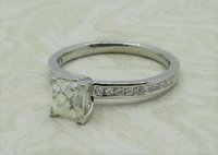 Antique Guest and Philips - 0.98ct Diamond Set, Platinum - Single Stone Ring R4009