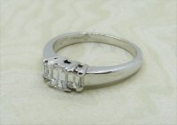 Antique Guest and Philips - 0.55ct Diamond Set, White Gold - Three Stone Ring R3995