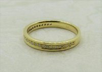 Antique Guest and Philips - 0.15ct Diamond Set, Yellow Gold - Half Eternity Ring R3994