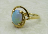 Antique Guest and Philips - Opal Set, Yellow Gold - Single Stone Ring R4052