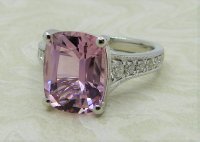 Antique Guest and Philips - 4.31ct Pink Toumaline Set, Platinum - Single Stone Ring R4031