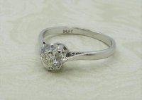 Antique Guest and Philips - 0.81ct Diamond Set, Platinum - Single Stone Ring R4028