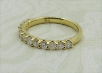 Antique Guest and Philips - 0.68ct Diamond Set, Yellow Gold - Half Eternity Ring R4019