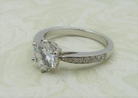 Antique Guest and Philips - 1.19ct Diamond Set, White Gold - Single Stone Ring R4080