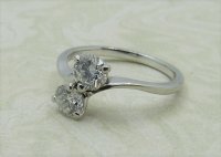 Antique Guest and Philips - 0.82ct Diamond Set, Platinum - Two Stone Ring R4103