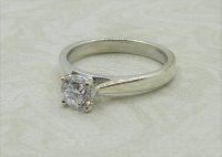 Antique Guest and Philips - 0.50ct Diamond Set, White Gold - Single Stone Ring R4096