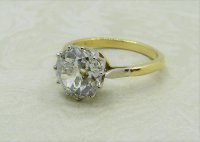 Antique Guest and Philips - 2.89ct Diamond Set, Yellow Gold - White Gold - Single stone Ring R4121