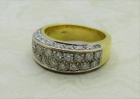 Antique Guest and Philips - 1.00ct Diamond Set, Yellow Gold - Half Eternity Ring R4142