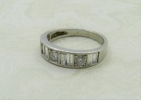Antique Guest and Philips - 0.75ct Diamond Set, White Gold - Half Eternity Ring R4144