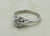 Antique Guest and Philips - 0.56ct Diamond Set, White Gold - Single Stone Ring R4129
