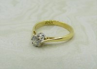 Antique Guest and Philips - 0.33ct Diamond Set, Yellow Gold - White Gold - Single Stone Ring R4162