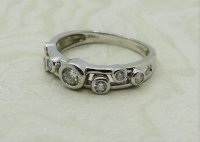 Antique Guest and Philips - 0.34ct Diamond Set, White Gold - Cluster Ring R4174