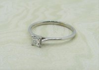 Antique Guest and Philips - 0.15ct Diamond Set, White Gold - Single Stone Ring R4170