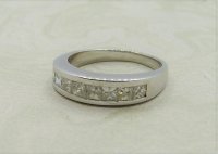 Antique Guest and Philips - 0.60ct Diamond Set, White Gold - Half Eternity Ring R4237
