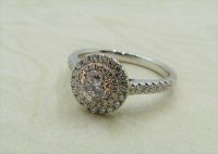 Antique Guest and Philips - 0.52ct Pink Diamond Set, White Gold - Cluster Ring R4265