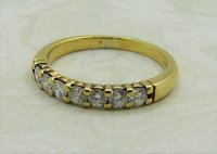 Antique Guest and Philips - 0.35ct Diamond Set, Yellow Gold - Half Eternity Ring R4212